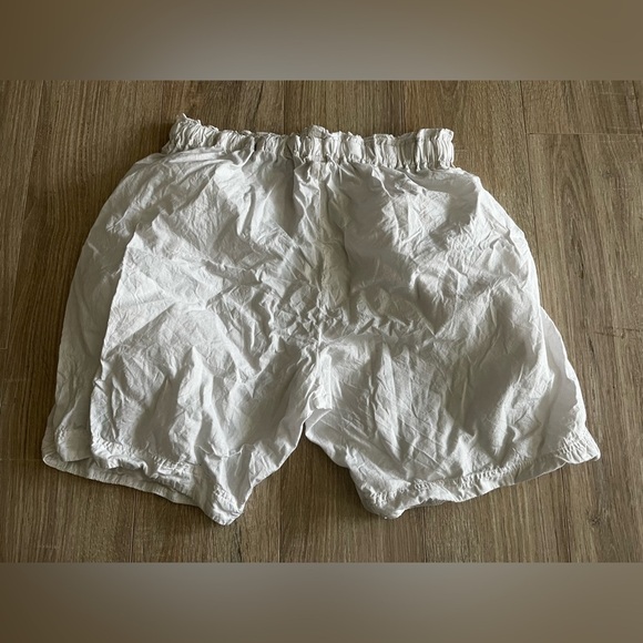 Burning Torch Women’s White Bloomer Shorts Cotton Drawstring - Size Medium - Picture 7 of 7